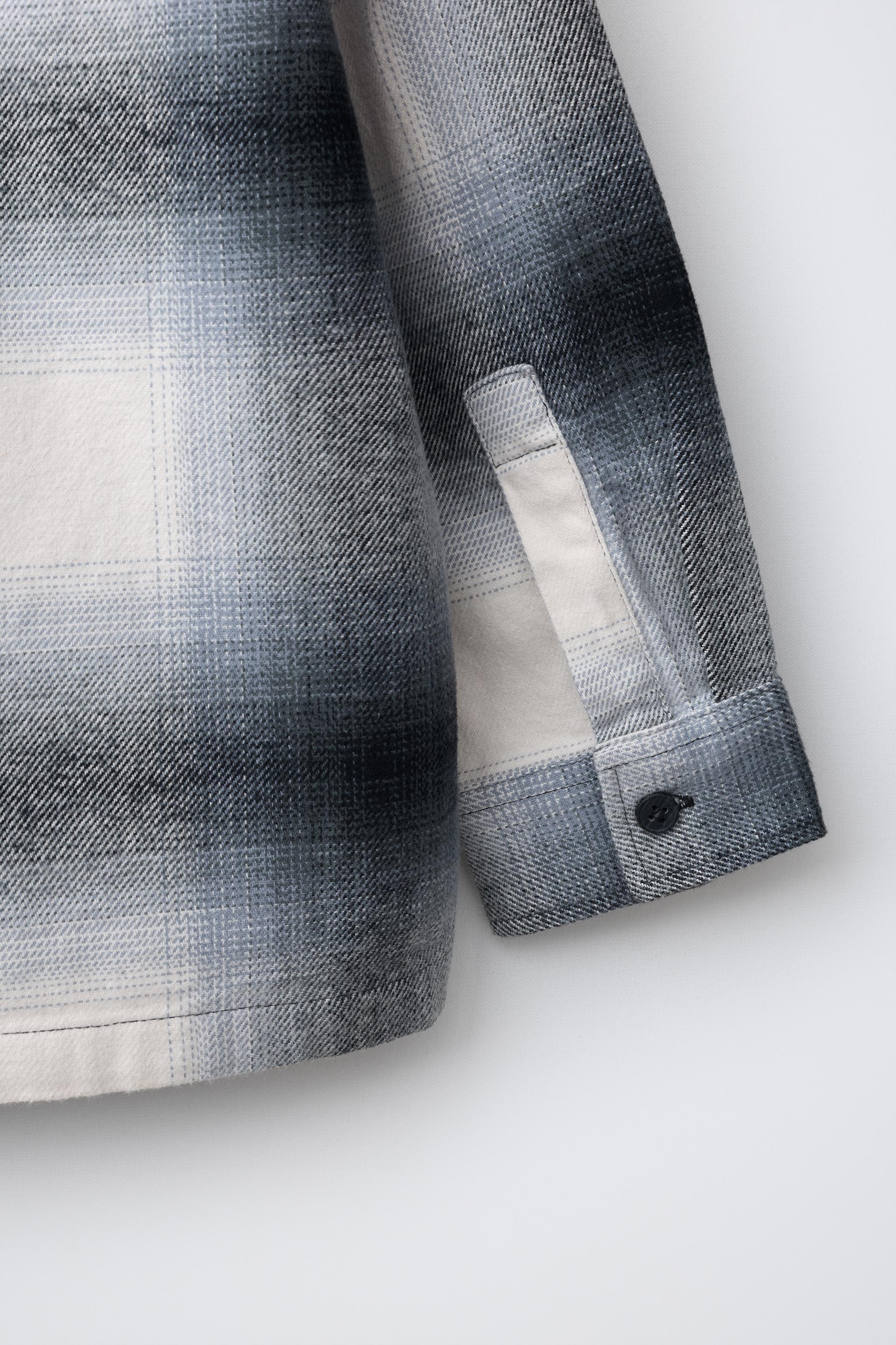 PLAID OVERSHIRT WITH DETACHABLE HOOD